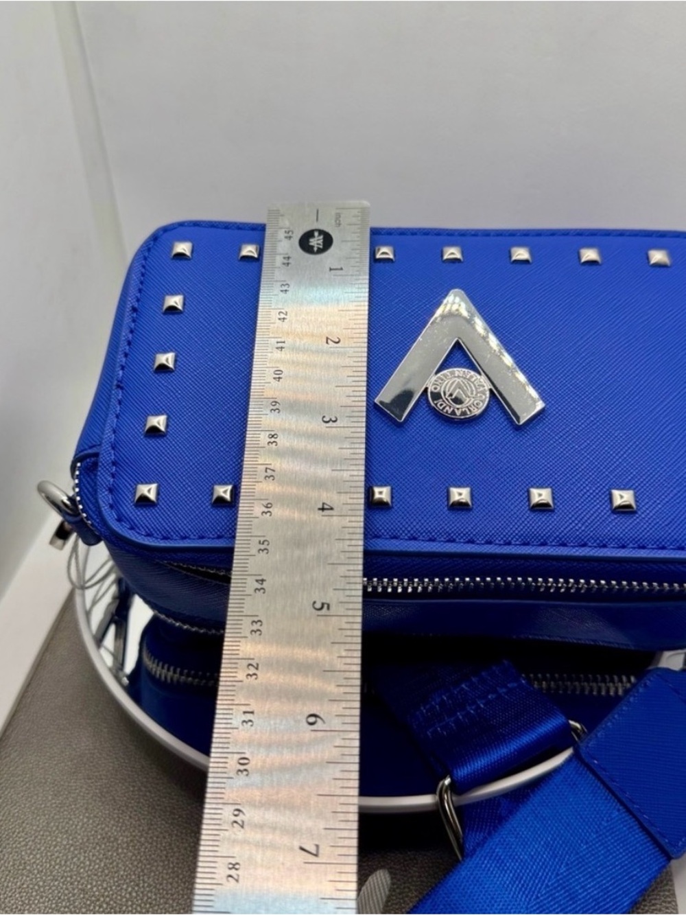 Valentino Orlandi Blue Studded Camera Bag - Picture 3 of 7